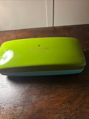 kate spade Lime Green & Teal Hard Shell Eyeglass Case
